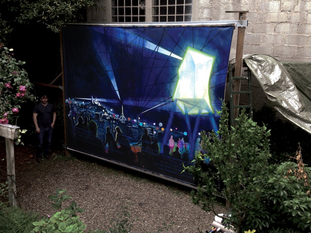 Peinture 4x3 m réalisée pour le Manifeste du Grand Paris
